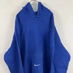 USA古着 00s NIKE ナイキ スウェット パーカー 刺繍 スウォッシュ