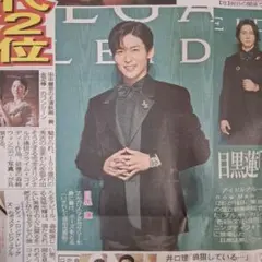 スノーマン　目黒蓮　中島健人　山下智久　のん　桐谷美玲　9/17中日スポーツ