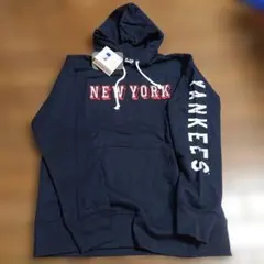 Yankees フード付きパーカー ネイビー