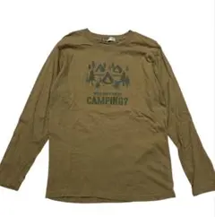 未使用品 コットン アウトドア デザイン Ｔシャツ　CAMPING キャンピング