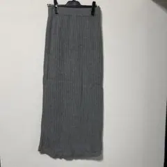 【COLONY】グレー リブ編み タイトスカート MEDIUM