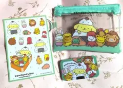 ♡未使用♡ サンリオ ポムポムプリン リング付きポーチ シール スライド缶