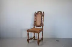 フランスアンティーク木製ダイニングチェア/椅子イス/飾り棚/(90-187-1) フランスアンティーク木製ダイニングチェア/椅子イス/飾り棚/(90