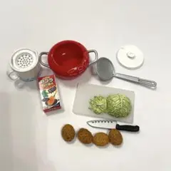 リーメント お母さんの台所 家計簿 肉じゃが ぬか漬け ポテトサラダ 茶わん蒸し RE-MENT リーメント】「お母さんの台所」 ぷちサンプルシリーズ