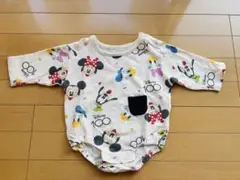 ディズニー 総柄 ロンパース 80サイズ 美品