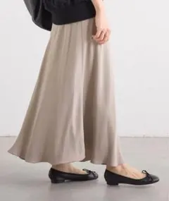 【極美品】BEARDSLEY バックテールスカート キュプラ素材　ベージュ BEARDSLEY スカート バックテールスカート : ZOZOTOWN Yahoo!店