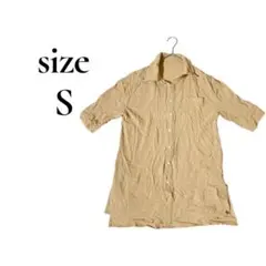 海外古着☆SHEIN ベージュ 半袖シャツ S