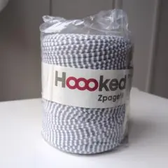 【Hooked Zpagetti】ズパゲッティ ホワイト×グレー 120m