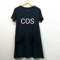 ★COS コス 大きなポケットのシンプルワンピース 濃いめのネイビー