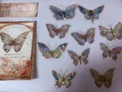 MOONFLOWER BUTTERFLY 蝶 ステッカー 10枚セット