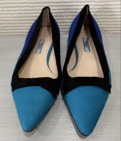 PRADA スエード フラットパンプス 38.5のサムネイル