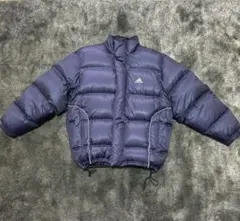 《希少 90’s》 adidas アディダス ダウンジャケット ネイビー 刺繍