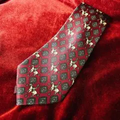 Gold City（ゴールドシティ）総柄シルクネクタイ (馬・ジョッキー柄）