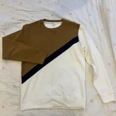 THE SHOP TK Mサイズ トレーナー　茶色　ブラウン　ホワイト　白