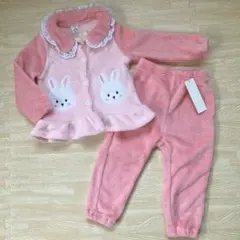 新品　シーイン　うさぎ　パジャマ　女の子　セットアップ　ピンク　ふわふわ　長袖