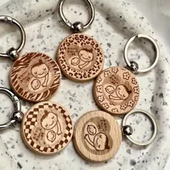 両面彫刻　マタニティーマーク　木製チャーム