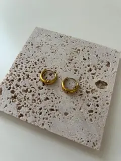 CENE フープピアス サージカルステンレス ゴールド