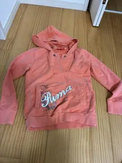 とも様専用　Puma オレンジピンク パーカー フロントポケット付き