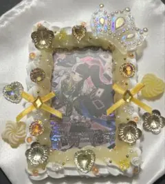 B8サイズトレカ　イエロー×ホワイトホイップデコケース