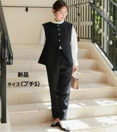 新品セレモニー神戸レタスプチサイズ ブラックパンツスーツ3点セット