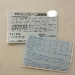 すかいらーくグループ25%割引券　2枚セットのサムネイル