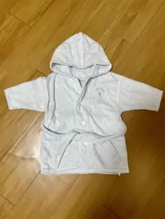 ジェラートピケ　ベビーバスローブ フード付き