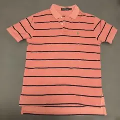 Polo by Ralph Lauren ピンク ストライプ ポロシャツ M