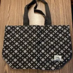 Daily russet トートバッグ ブラック 総柄　【オキシ洗濯済み】のサムネイル