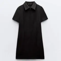 ZARA ミニフィットシャツドレス　ワンピース