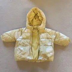 ZARA 黄色　クリーム色ドット柄 アウター 12-18ヶ月85cm