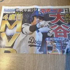 大谷翔平 号外 MVP スポニチ