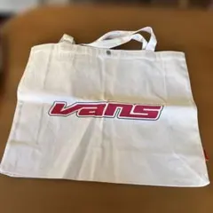 vans 大判 キャンバスバック ボタンあり ホワイト匿名配送