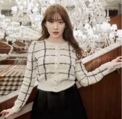 トップス Herlipto Bouncy check knit pullover Bouncy Check Knit Pullover Her lip to ハーリップトゥ