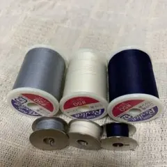 【ボビン付き】フジックス レジロン ニット用 ミシン糸 3色セット