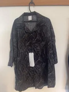 Casper John ブラック マーブル模様 シャツ X5