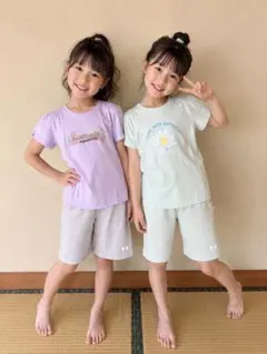 新品 キッズパジャマ 半袖 110cm 女の子 夏用 2枚セット