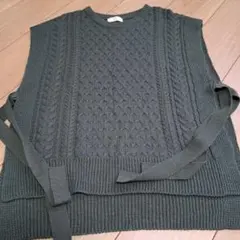 サマンサモスモス　ブルー　ニット　ベスト　F