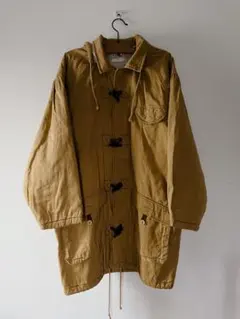 レア　平成初期　コットン　中綿コート　ダッフル　バックプリント　オーバーサイズ