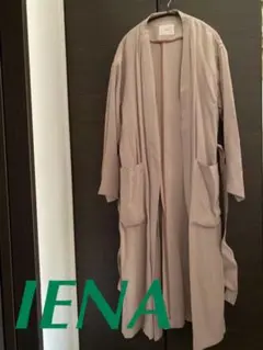 IENA★ロングカーディガン ノーカラートレンチガウン38