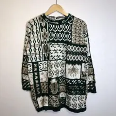 80's vintage GAS ニット グリーン レトロのサムネイル