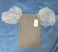 【新春値下げ❗️】GRL グレー パフスリーブ Tシャツ