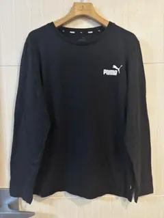 難あり！PUMA ブラック 長袖TシャツロンT160綿100%黒