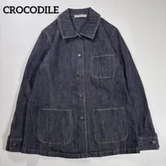 ✨美品✨CROCODILE デニムジャケット カバーオール 濃紺 レディース M