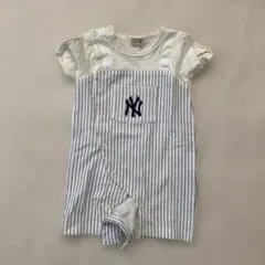 MLB ストライプロンパース 80㎝　プティマイン