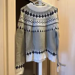 AS KNOW AS / plus ノルディック柄ニットセーター