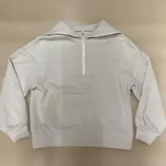 ハーフジップ 長袖カットソー 100cm ライトグレー