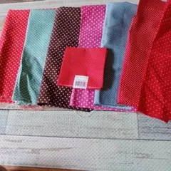 水玉模様生地セット（コットン）ロット