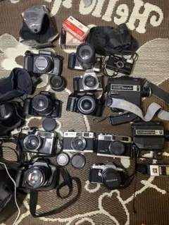【ジャンク】フィルムカメラ まとめ Canon 他　コンパクト ハーフ カメラ ジャンク品】キャノンデミハーフ フィルムカメラ : 写真機修理T-98