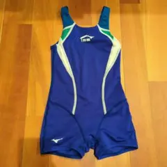 記名無し　I.S.S. ノースリーブ水着 青 イトマン　110cm