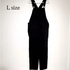 GU デニムサロペットテーパードパンツ ブラック 大型店特別商品